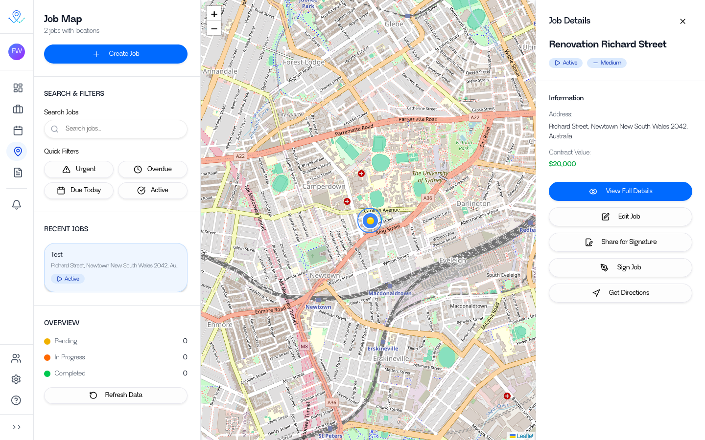 Tradieways app screenshot