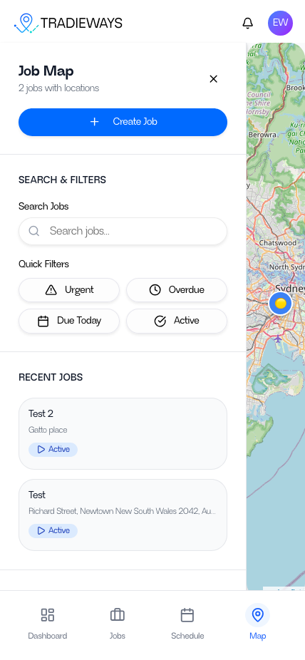 Tradieways app screenshot